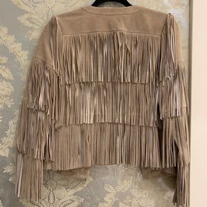 Intermix suede jacket. Nude color. Brand New.